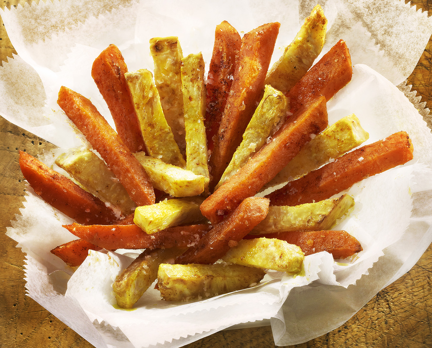 Celeriac and Sweet Potato fries_APF