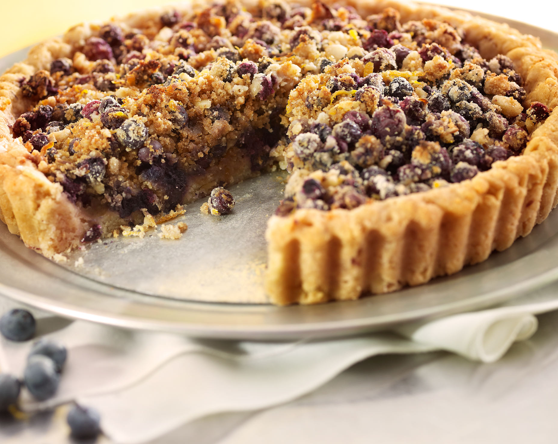 Glasshouse Assignment - David Bishop - Food Photography - Wild Maine Blueberry Linzer Tart